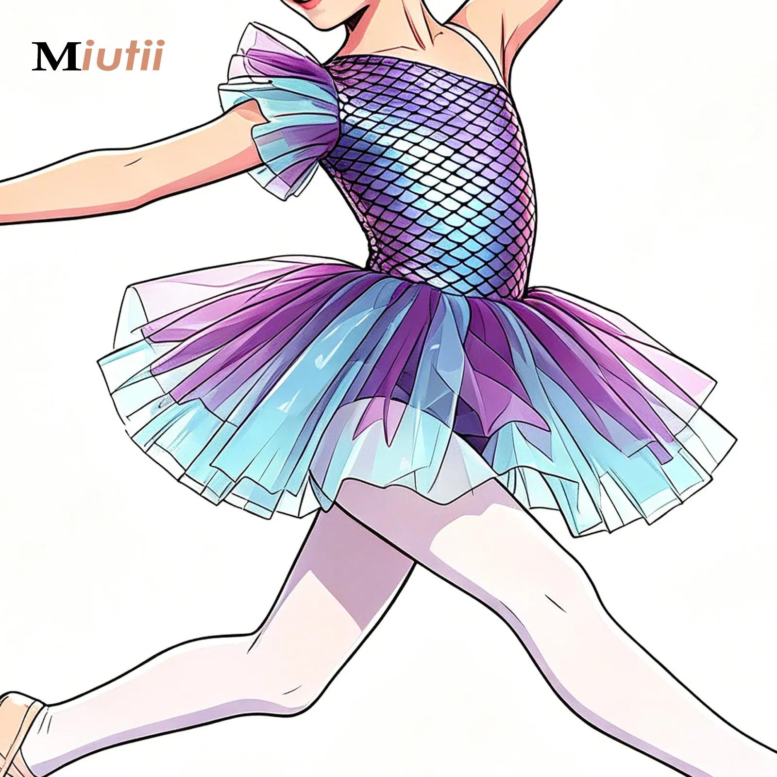 Briar Cosplay Prop - Kids Fish Scales Princess Gymnastics Leotards