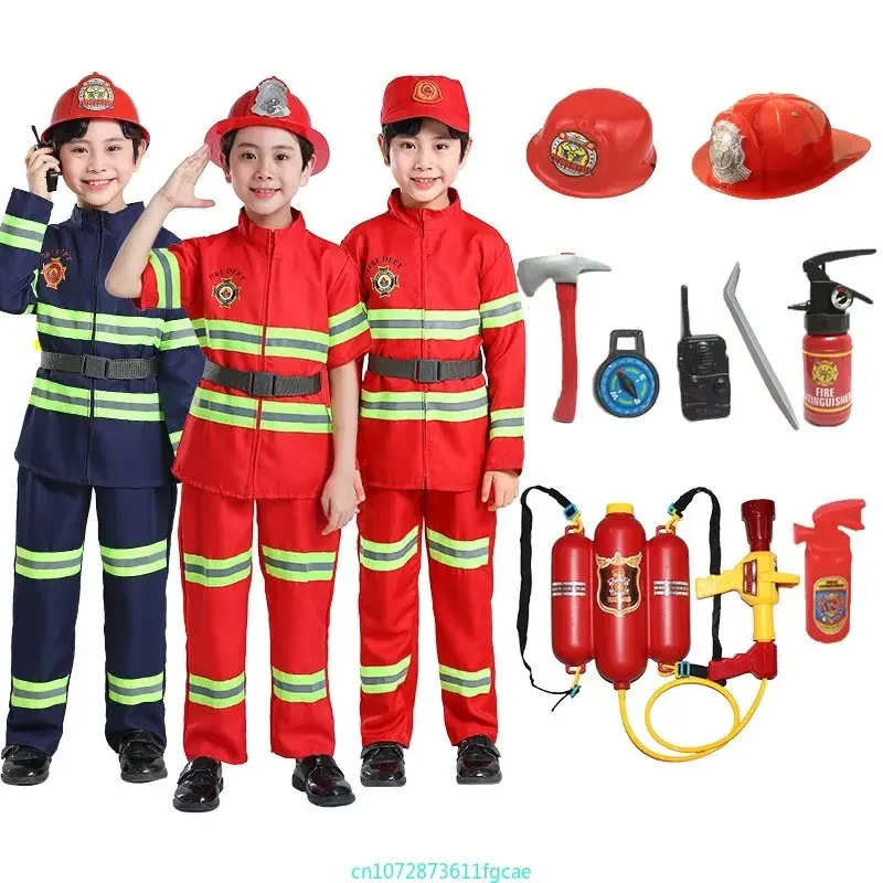 Cosplay Prop Works - Children Firefighter Uniform Sam Fireman Cosplay