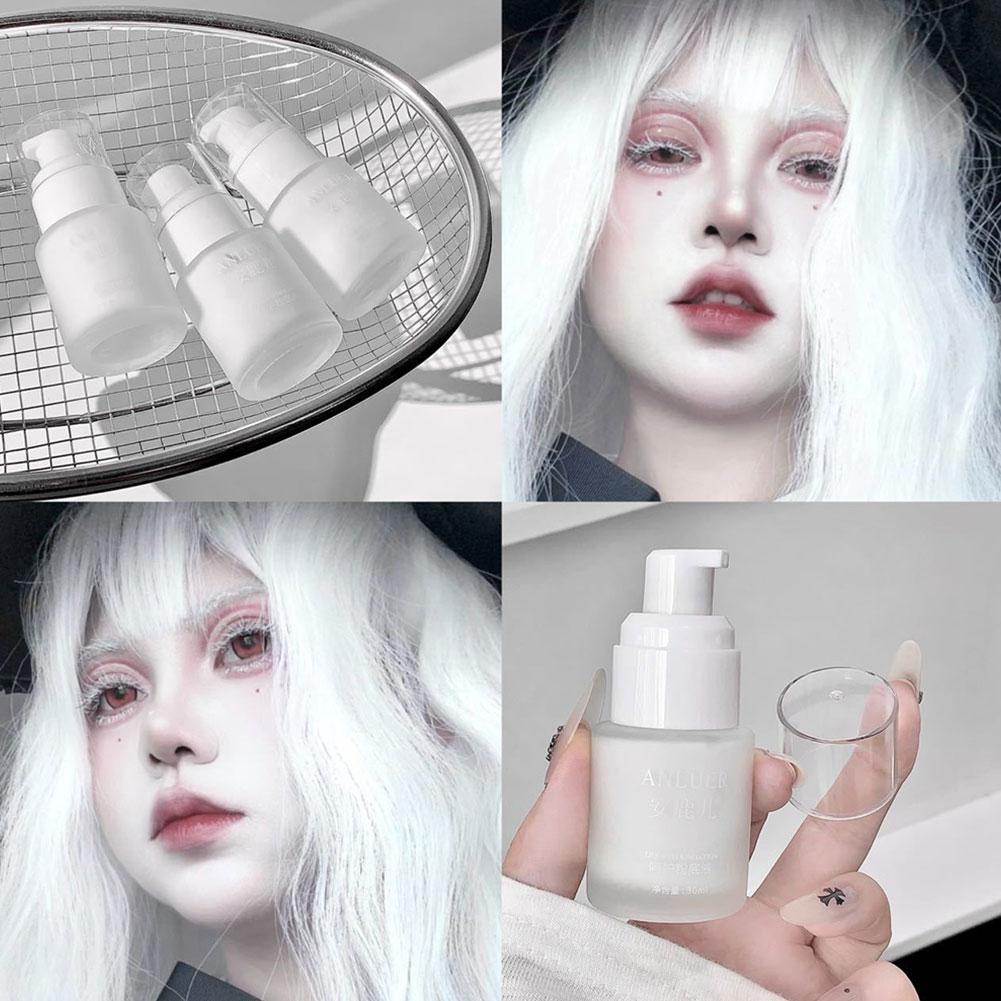 Cosplay Prop Primer - Matte White Liquid Foundation, Waterproof Long-Lasting