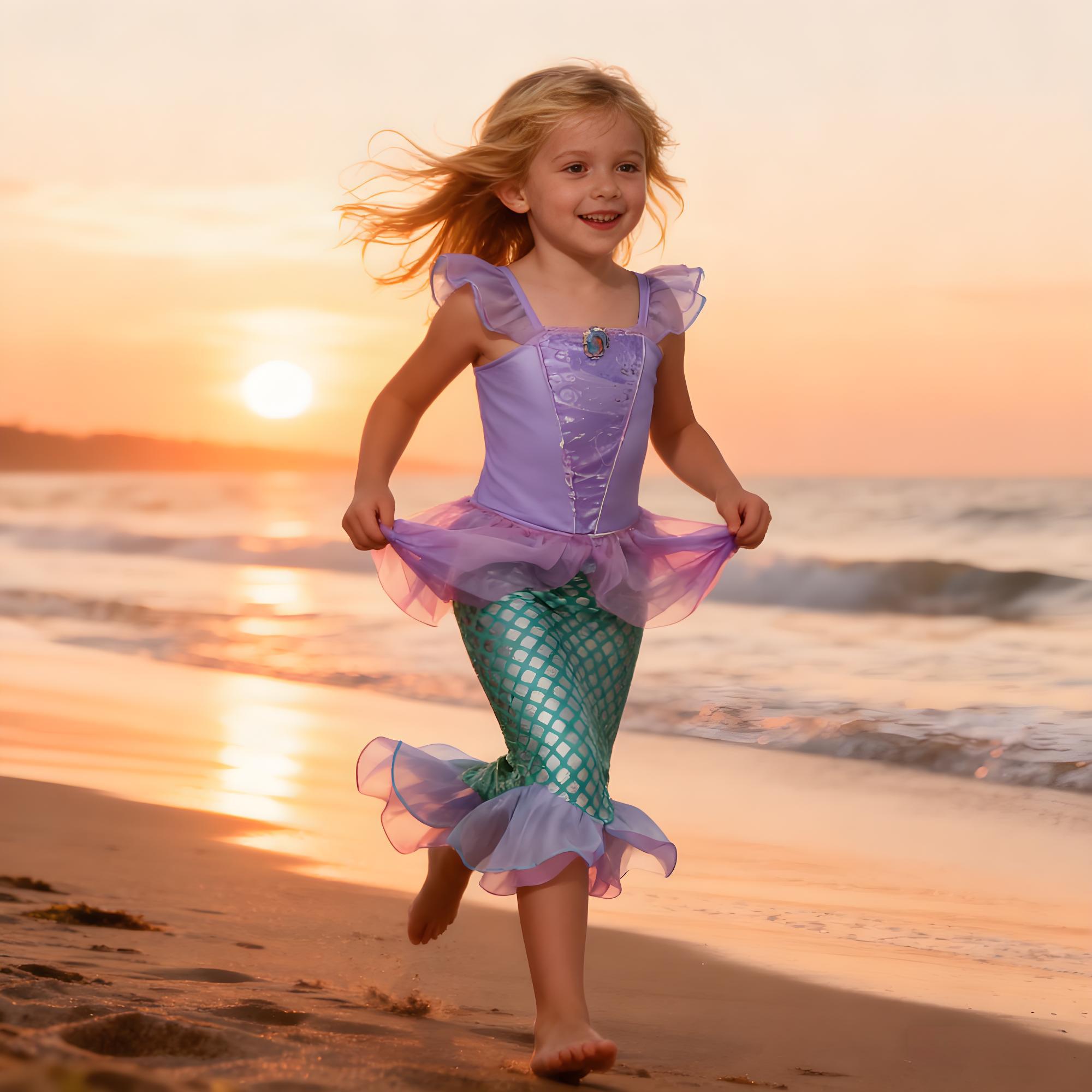 Briar Cosplay Prop - Summer Mermaid Birthday Party Dress Girl