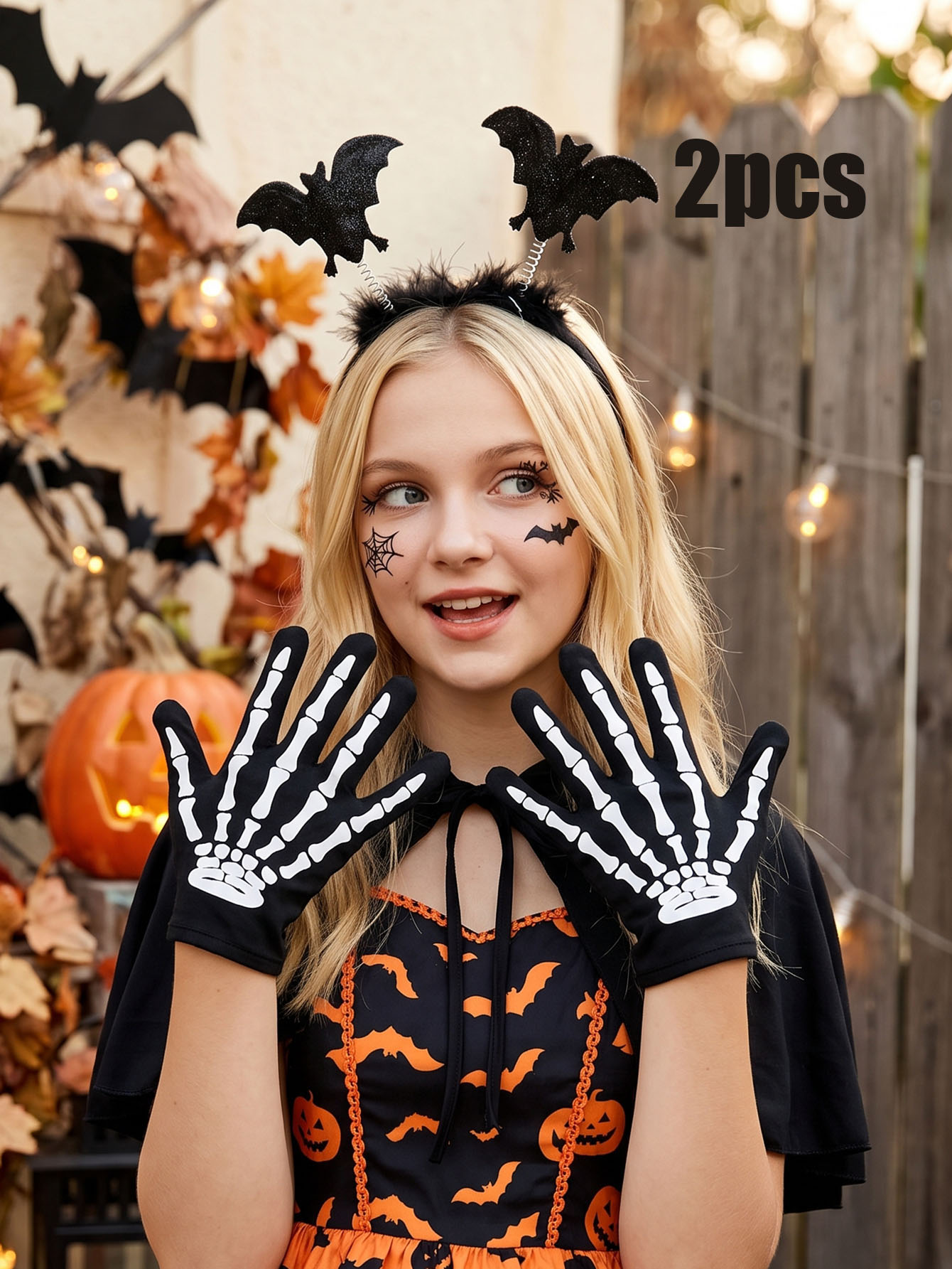 2Pcs Teen Girls Halloween Acce - Cosplay Bat Prop recension och pris