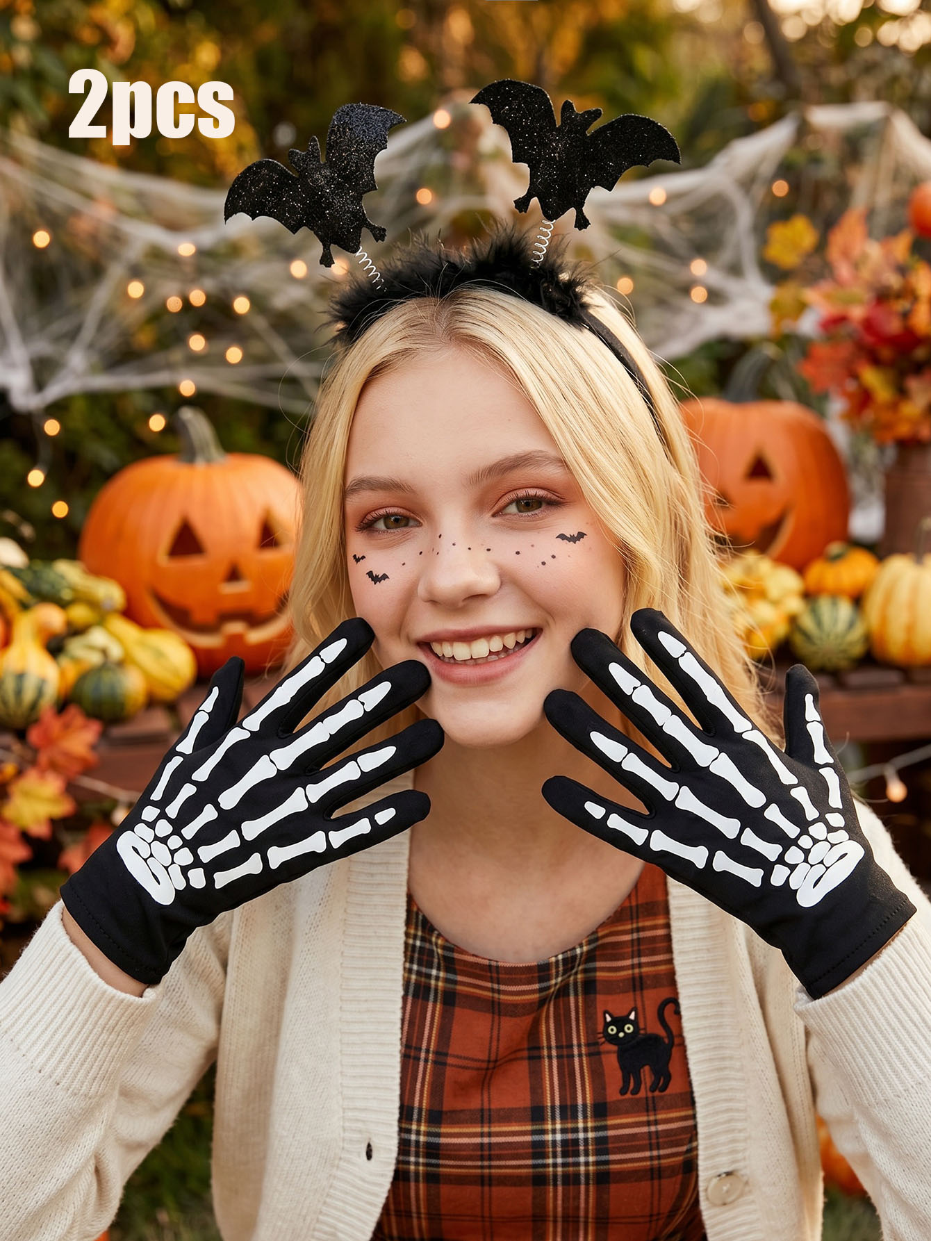 2Pcs Teen Girls Halloween Acce - Cosplay Bat Prop recension och pris