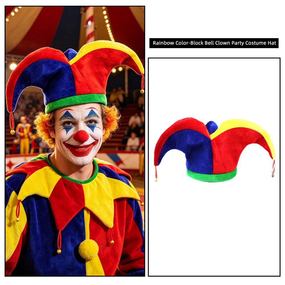 Cap Prop Multicolor Clown Hat  - Cosplay Prop Pattern recension och pris