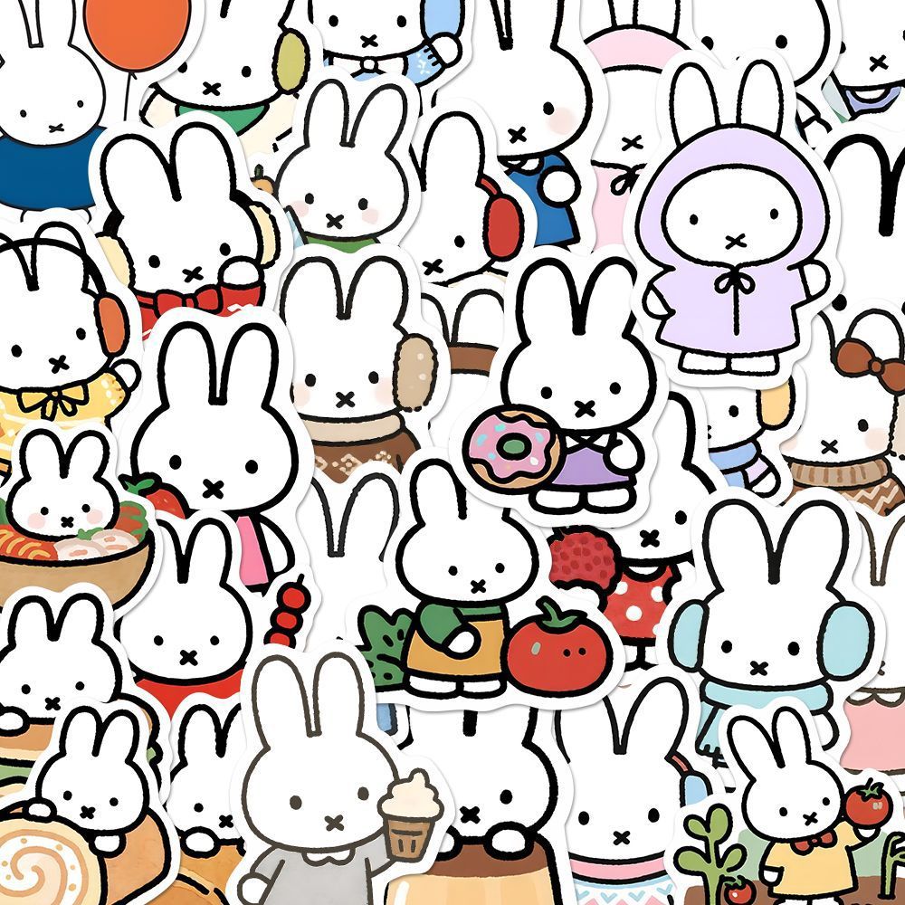 80PCS Kawaii Miffy Cute Sticke - Cosplay Floating Prop recension och pris
