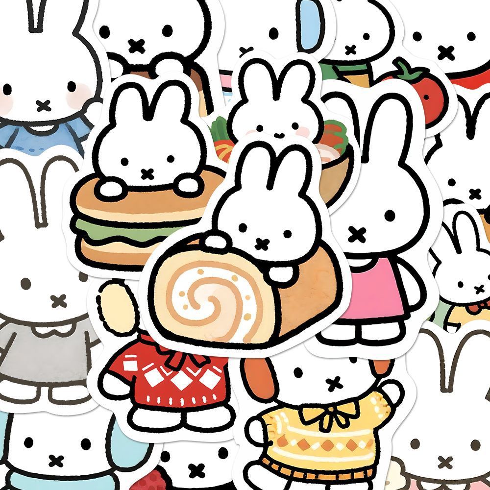 80PCS Kawaii Miffy Cute Sticke - Cosplay Floating Prop recension och pris