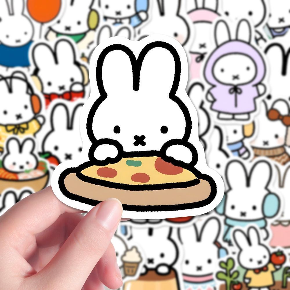 80PCS Kawaii Miffy Cute Sticke - Cosplay Floating Prop recension och pris