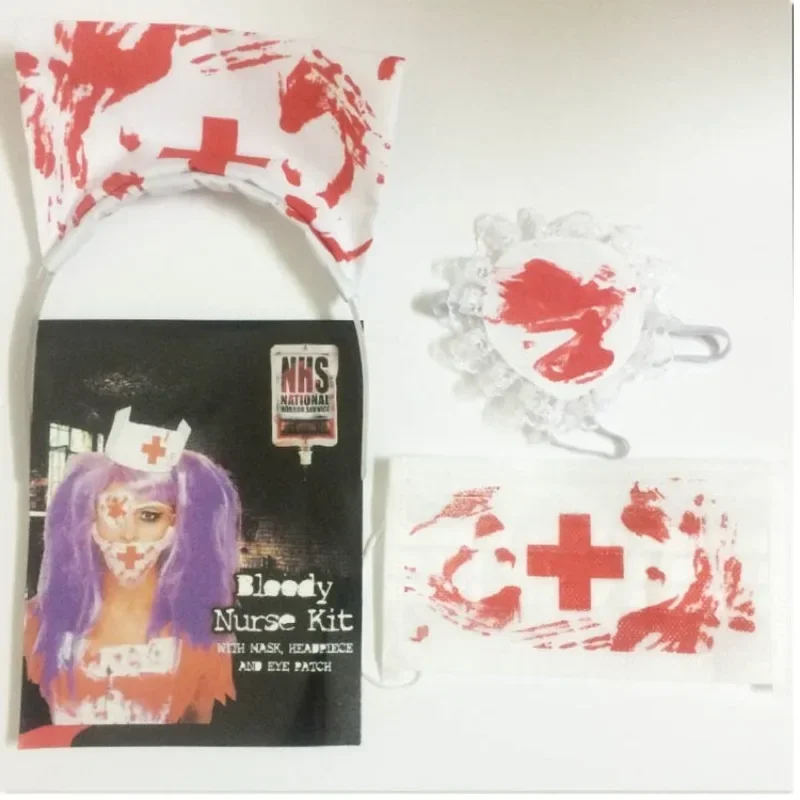 3pcs/Set Halloween Bloody Nurs - Cosplay Prop Kit recension och pris