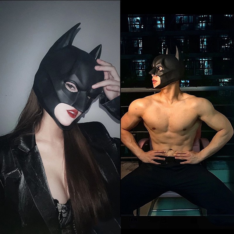 Men's and Women's Latex Mask H - Cosplay Bat Prop recension och pris
