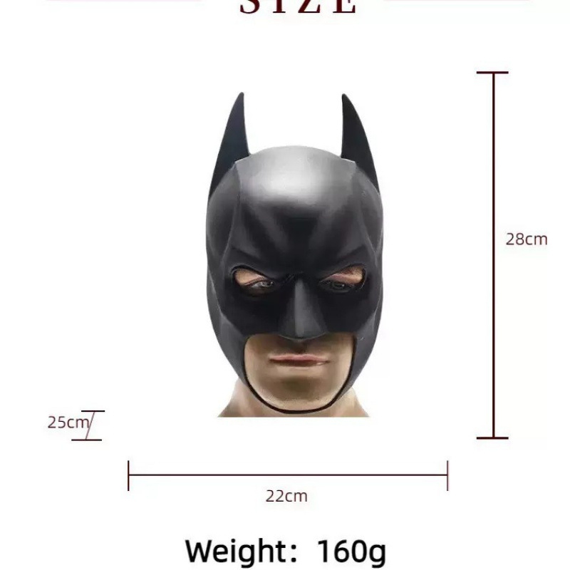 Men's and Women's Latex Mask H - Cosplay Bat Prop recension och pris